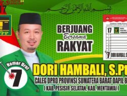 Dori Hambali Diprediksi Mengisi Kursi DPRD Provinsi Sumbar Daerah Pemilhan Pessel – Mentawai Melalui Partai PPP