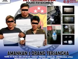 Tangkap Kurir Sabu, Sat Narkoba Polres Payakumbuh Amankan Tiga Orang Tersangka