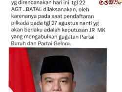 DPR RI Batal Menggelar Pengesahan RUU Pilkada, Maka yang Akan Berlaku Adalah Keputusan Judicial Review MK