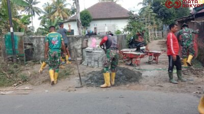 Kodim 1615/Lombok Timur Bantu Ringankan Beban Warga Melalui Program TMMD Ke-121
