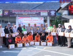 HUT Polantas ke-69, Sat Lantas Polres Payakumbuh Bagi-Bagi Sembako Untuk Masyarakat