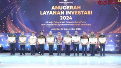 Kemhan RI Raih Terbaik Pertama Pada Penghargaan Anugerah Layanan Investasi 2024