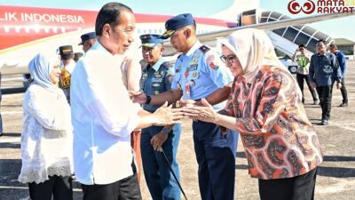 Danlanud Sultan Hasanuddin Sambut Kedatangan Presiden RI Joko Widodo di Makassar