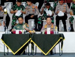 Panglima TNI dan Kapolri Makan Siang Bersama Personel Pengamanan ISF 2024