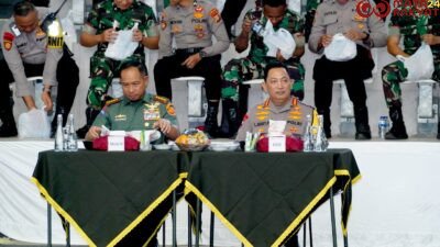 Panglima TNI dan Kapolri Makan Siang Bersama Personel Pengamanan ISF 2024/Puspen TNI