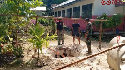 Satgas TMMD Ke-122 Kodim 1805/Raja Ampat Melanjutkan Penggalian Sumur Gali