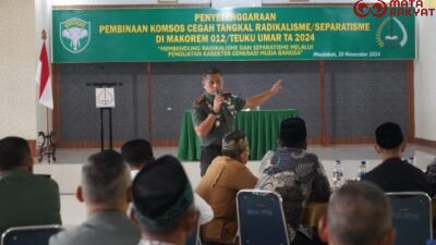 Danrem 012/TU : Media Sosial dan Globalisasi Jadi Tantangan Bagi Karakter Bangsa/Penrem 012/TU