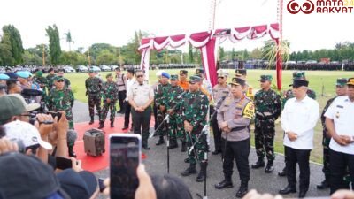 Panglima TNI Bersama Kapolri Memimpin Apel Gelar Pasukan Operasi Lilin 2024 di Bali/Puspen TNI