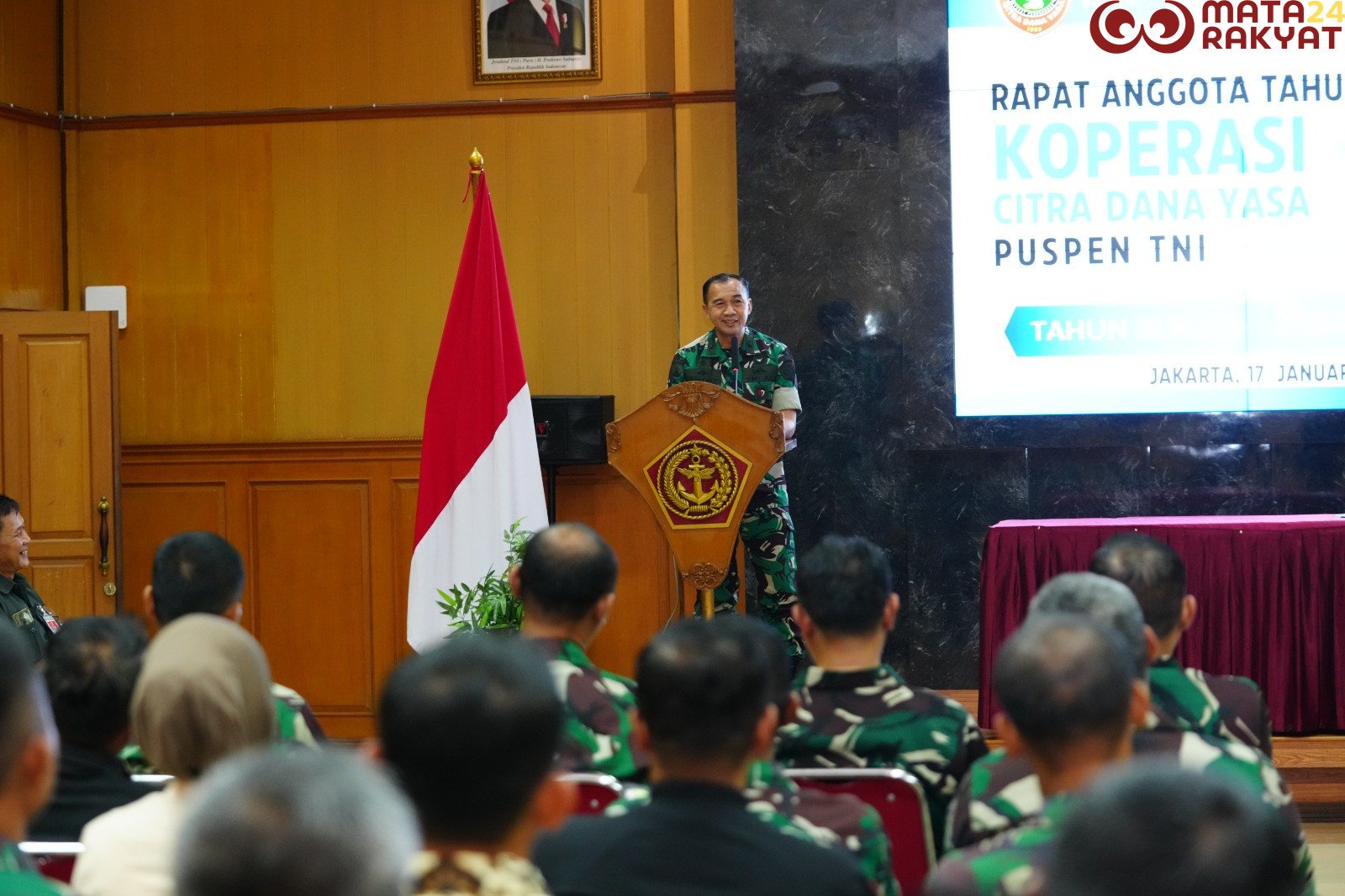 Wakapuspen TNI Buka Rapat Anggota Tahunan Koperasi Citra Dana Yasa/Puspen TNI