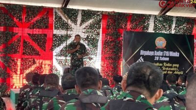 Dandim 1710/Mimika Beri Pengarahan Kepada Segenap Prajurit dan PNS Kodim/Puspen TNI