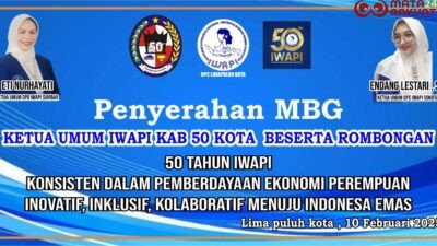 Peringati HUT ke-50, IWAPI Kab. Limapuluh Kota Gelar Memberi Makan Bergizi Gratis Ke Pesantren IBNUL QOYYIM Taram