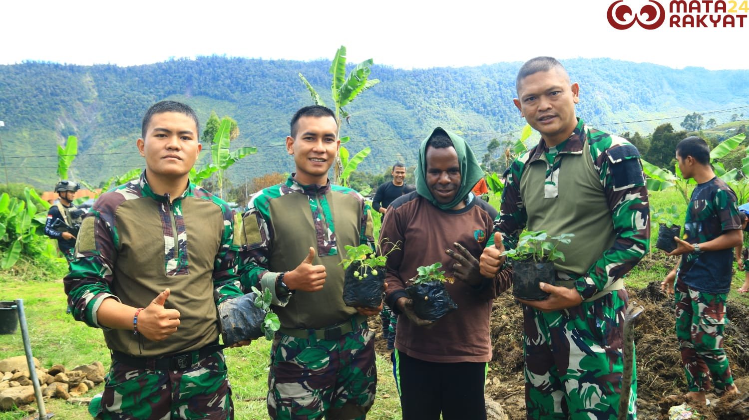 Implementasikan Program Asta Cita Satgas Yonif 112/DJ Laksanakan Ketahanan Pangan dan Ekonomi Hijau/Puspen TNI