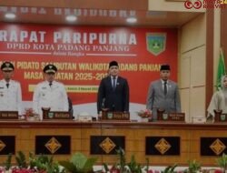 DPRD Gelar Rapat Paripurna Penyampaian Sambutan Walikota Padangpanjang Periode 2025-2030