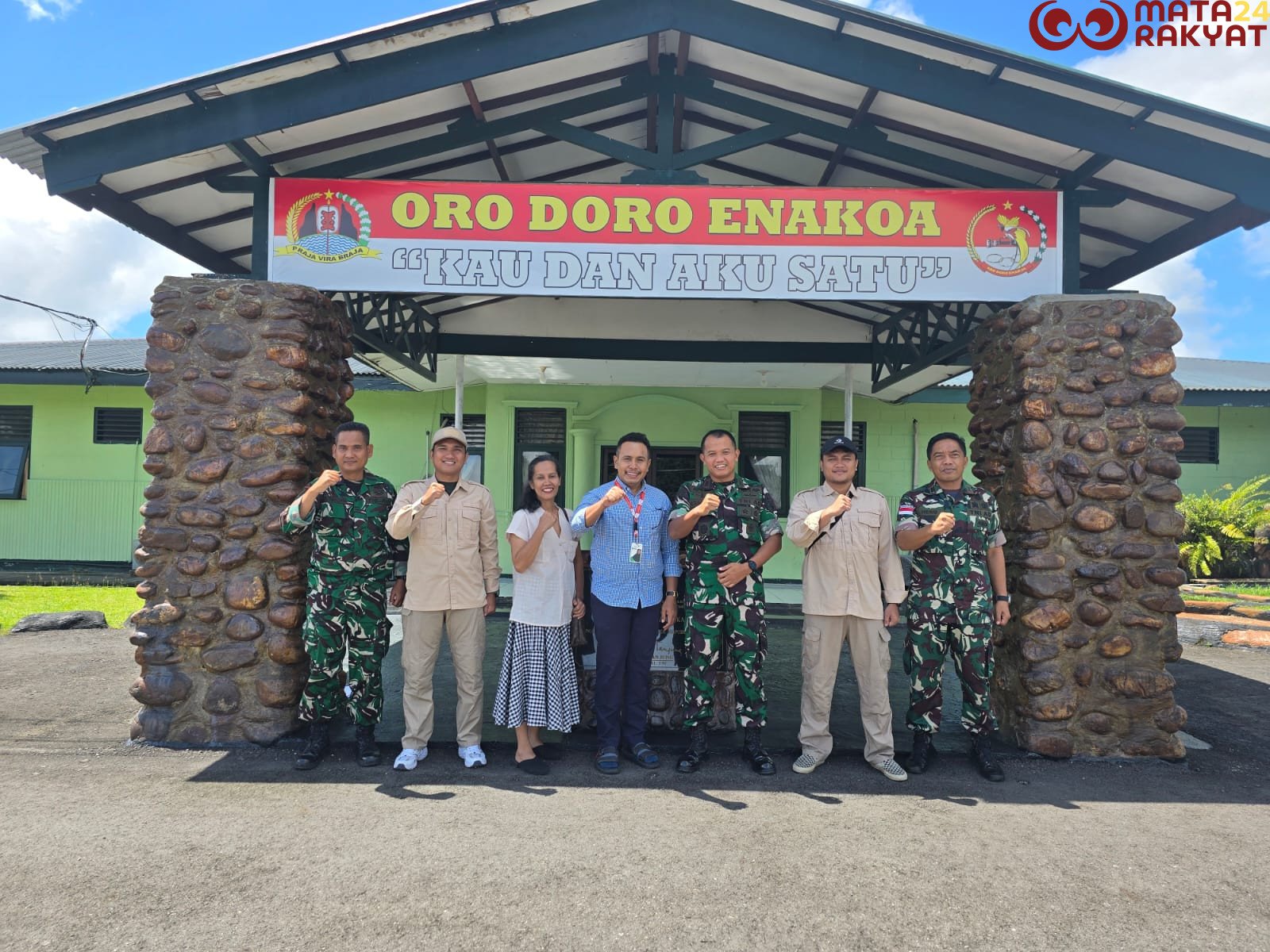 Kodim 1710/Mimika Menerima Audiensi Pegawai BGN (SPPI) dan Yayasan Sehati Sebangsa Indonesia/Puspen TNI