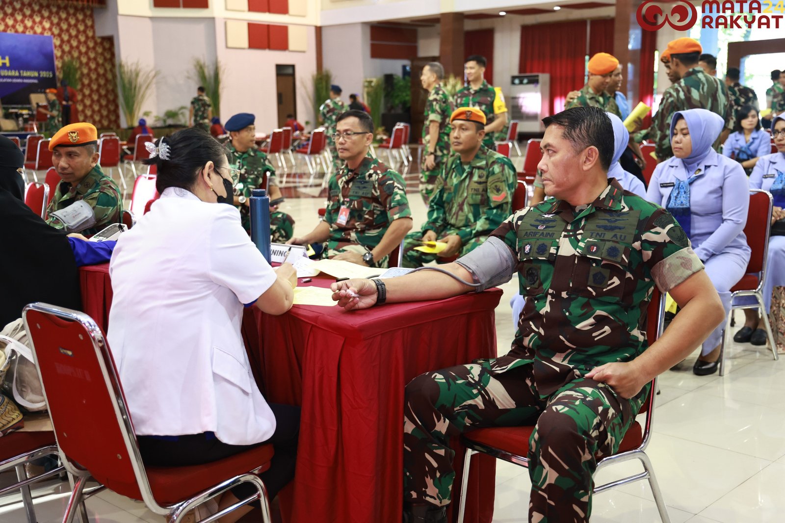 Pangkoopsud II Hadiri Kegiatan Donor Darah dalam Rangka Peringatan HUT Ke-79 TNI AU TA. 2025 di Makoopsud II/Pen Koopsud II