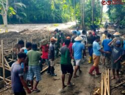 Satgas TMMD Ke-123 Kodim 1510/Sula Tak Kenal Menyerah, Kejar Target Pembangunan