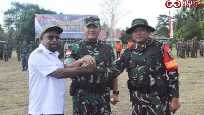 Danrem 172/PWY Resmi Tutup TMMD ke-124/Puspen TNI