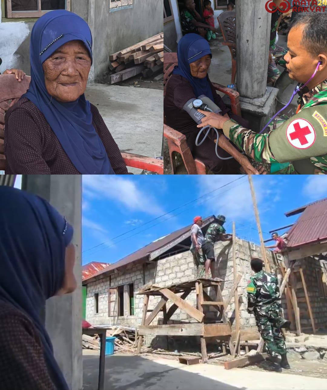 Janda 82 Tahun Terharu Rumahnya Direhab TNI Pada Pelaksanaan TMMD 125 Kodim 1506/Namlea/Puspen TNI