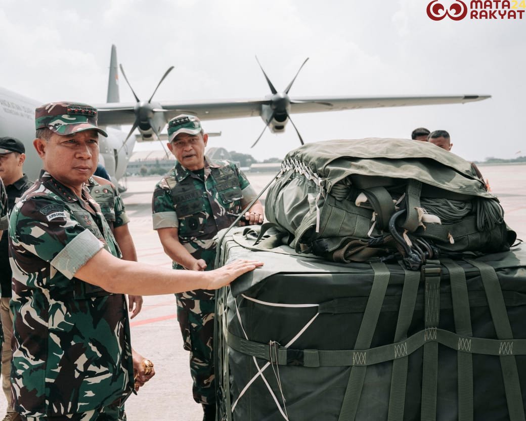 Panglima TNI Kirim Pasukan Terpilih Bantu Penyaluran Makanan Ditengah Gempuran Rudal Israel di Gaza/Puspen TNI