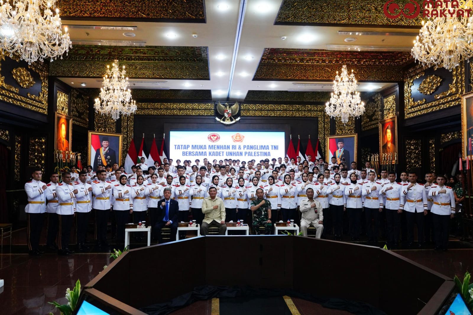 Panglima TNI Dampingi Menhan RI Beri Arahan Kadet Unhan Asal Palestina/Puspen TNI