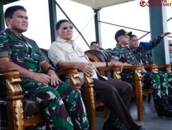 Panglima TNI Dampingi Menhan RI Tinjau Latihan Puncak Super Garuda Shield di Baturaja