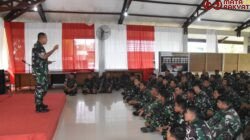 Dandim 1710/Mimika Gelar Jamdan Sampaikan Arahan Kasad Kepada Segenap Prajurit dan PNS Kodim/Puspen TNI