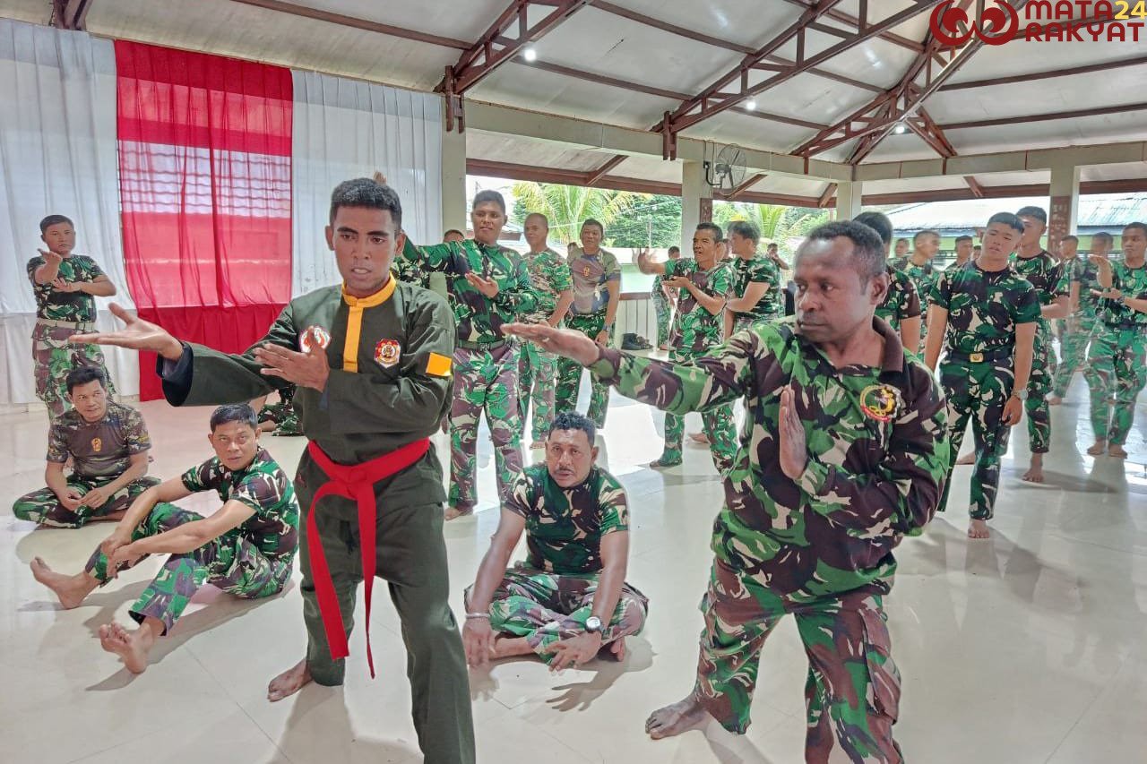 Latih Ketangkasan Prajurit, Kodim 1710/Mimika Gelar Latihan Pencak Silat Militer/Puspen TNI