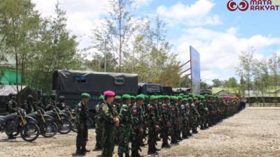 Kodim 1715/Yahukimo dan Satgas-Satgas TNI di Wilayah Yahukimo Gelar Upacara HUT Ke-80 TNI/Pus[en TNI