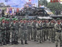 Kodim 1710/Mimika Bersama Satuan TNI Se-Garnisun Timika Gelar Upacara HUT Ke-80 TNI Tahun 2025
