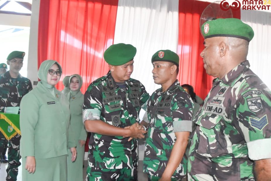 Dandim 1710/Mimika Pimpin Acara Tradisi Korps Pindah Satuan, Masuk Satuan dan Purna Tugas Personel Kodim 1710/Mimika/Puspen TNI