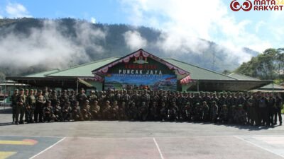 Kodim 1714/Puncak Jaya dan Satgas Penugasan Gelar Upacara HUT Ke-80 TNI Prima TNI Rakyat Indonesia Maju/Puspen TNI