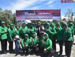 Kodim 1710/Mimika Gelar Masak Besar Bobon Santoso dan Olahraga Bersama Dharma Pertiwi Cabang Mimika