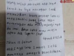 Isi Surat kakak Tinggalkan Bayi di Gerobak Pasar Minggu