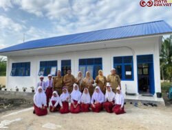Respon Cepat PTPN Group Bangun Kembali Gedung Sekolah di Rokan Hulu Pasca Terbakar