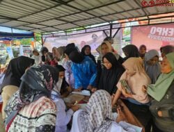 Pemkab Dharmasraya Gelar Pasar Murah di Koto Baru Dipadati kaum Ibu 