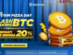 Bittime Hadirkan Flash Staking dengan APY Hingga 20%, Rayakan Bitcoin Pizza Day