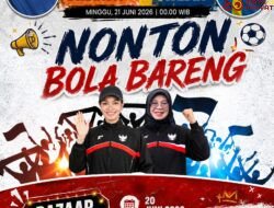 Pemkab Dharmasraya Gelar Nobar Pesta Bola Dunia 2026 di Halaman Kantor Bupati