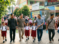 Imbauan Gubernur Sumbar Sukses, Gerakan Ayah Antar Anak Sekolah Ramai Diikuti