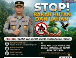Jaga Paru-Paru Dunia, Kapolres Dharmasraya Serukan Stop Pembakaran Lahan
