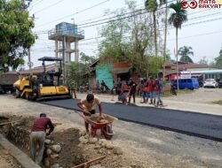 Pengaspalan Koridor Eks RSUD Sungai Dareh Rampung, Nantinya Jadi Dua Jalur