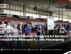 Selama dikelola PT Railink, Pengguna KA Bandara dari Stasiun YIA Mencapai 4,7 Juta Penumpang